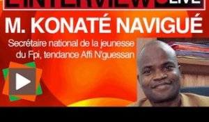 L'interview Live de Konaté Navigué, leader de la JFPI, tendance AFFI N'guessan