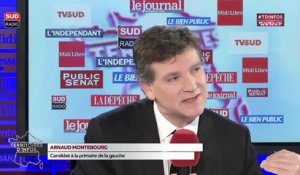 Emmanuel Macron "fait chuter la gauche donc il est dangereux pour la France", selon Arnaud Montebourg