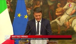 Italie : Matteo Renzi annonce sa démission