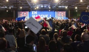 Présidentielle: premier grand meeting d'Emmanuel Macron