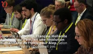 Alep : Hollande souhaite « une résolution humanitaire » de l’ONU