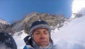 Ce skieur n'a pas vu la falaise... et chute de très haut!