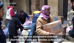 Le PAM fournit de l'aide alimentaire à des familles d'Alep-Est