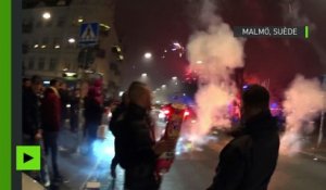 Des fêtards suédois sèment la panique avec des feux d’artifice dans une rue fréquentée de Malmö