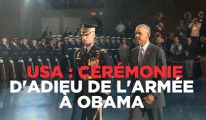 USA : Cérémonie d'adieu des forces armées pour Obama