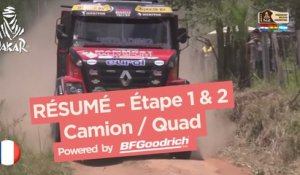 Résumé des étapes 1 & 2 - Quad/Camion - Dakar 2017