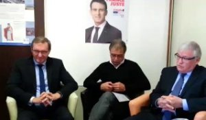 Germinal Peiro, Pascal Deguilhem et Claude Bérit-Debat soutiennent Manuel Valls