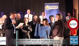 Julie DISCHER - TROPHEE D HONNEUR lors des VOEUX de l'AGGLO CAHM 2017 à LEZIGNAN LA CEBE