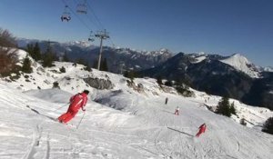 Ski et soleil sur le domaine du Margeriaz (Le massif des...