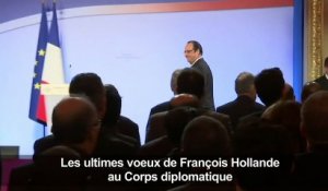 Ultimes voeux de Hollande au Corps diplomatique