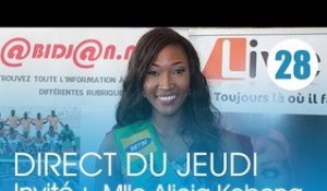 Direct du Jeudi / Invité: Mlle Alicia Kobena, 2ème dauphine de Miss Côte d’Ivoire 2015