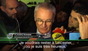 Leicester - Ranieri : "Je suis très heureux à Leicester"