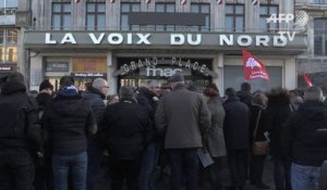 Manifestation de salariés de la Voix du Nord