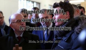 VIDEO (41) Baptiste, son entrevue avec Bernard Cazeneuve au CFA de Blois