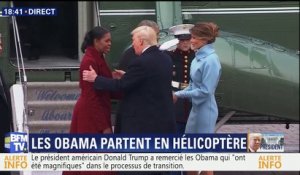 Investiture de Trump: les Obama quittent Washington en hélicoptère