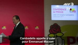 Cambadélis appelle à voter pour Macron