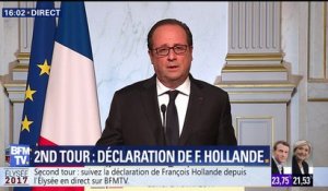 François Hollande appelle à voter Emmanuel Macron