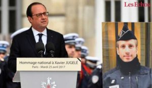 François Hollande rend hommage au policier tué sur les Champs-Elysées