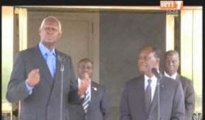 Le secrétaire général de la Francophonie Abdou Diouf s'est entretenu avec Alassane Ouattara