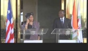 Coopération: la Présidente du Liberia, Helen Johnson Sirleaf en visite à Abidjan