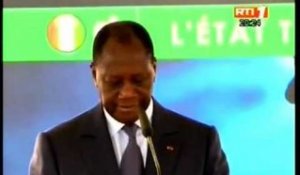 Le Président Ouattara à lancé les travaux d'adduction d'eau potable du district d'Abidjan