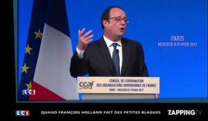 François Hollande ironise sur sa faible popularité