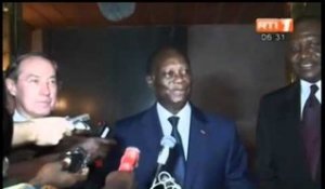 Le ministre français de l'Intérieur Claude Guéant a été reçu par le President Ouattara