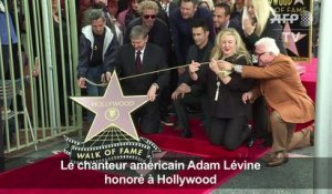 Le chanteur Adam Levine honoré à Hollywood