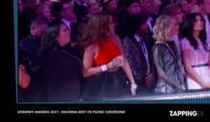 Grammy Awards 2017: Rihanna ivre pendant la cérémonie, elle sort sa flasque (Vidéo)