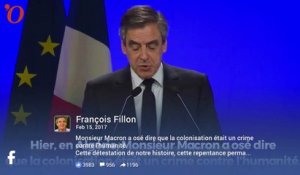 Présidentielle : Fillon « indigné » par les propos de Macron sur la colonisation
