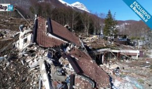 Les images incroyable de l'hôtel Rigopiano un mois après l'avalanche.