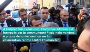 Des pieds-noirs interpellent Emmanuel Macron à Carpentras : "Vous nous tuez une seconde fois !"