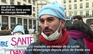 A Paris, de futurs dentistes manifestent
