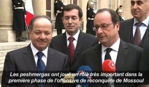 Hollande «confirme» à Barzani «tout le soutien» de la France
