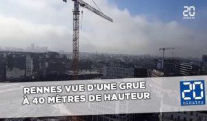 Rennes vue d'une grue à 40 mètres de hauteur