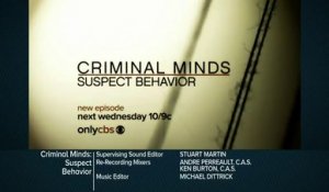 Criminal Minds : Suspect Behavior - Promo 1x12