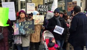 New York : manifestation de soutien à la presse face à Trump