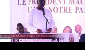 Le président Macky Sall rebaptise le siège de l'APR  Permanence Fatoumata  Mactar Ndiaye