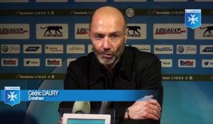 Réactions de Cédric Daury et FX Fumu Tamuzo après AJA - Stade de Reims