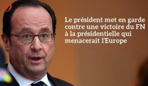Présidentielle : François Hollande agite la « menace » d'une victoire de Marine Le Pen