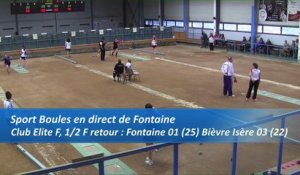 Premier tour, tir rapide double, Club Elite féminin, demi-finale retour, Fontaine contre Bièvre Isère, saison 2016-2017