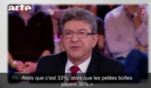 Jean-Luc Mélenchon & la taxation des entreprises - 08/03/2017