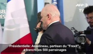 Asselineau, partisan du "Frexit", a franchi les 500 parrainages