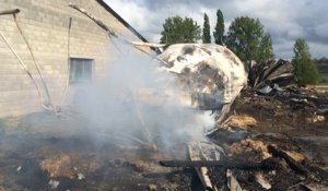 Un bâtiment agricole détruit dans un incendie