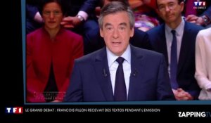 François Fillon - Le Grand Débat : le candidat a passé son temps à envoyer et recevoir des textos (vidéo)