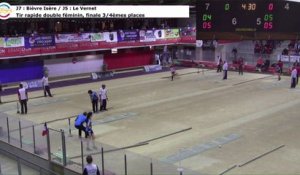 Finale 3 et 4 èmes places, tir rapide en double féminin, France Tirs, Dardilly 2017