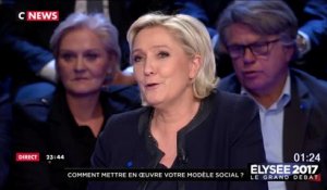 Francois Fillon : "On a l'impression de subir un interrogatoire"  Marine Le Pen : "Vous avez l'habitude"
