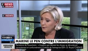 Marine Le Pen contre l'immigration