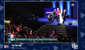 Femens évacuées, irruptions sur scène... Le meeting mouvementé de Marine Le Pen à Paris