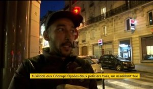 Attentat contre des policiers sur les Champs-Elysées : "Ça a été très rapide, fulgurant", racontent des témoins